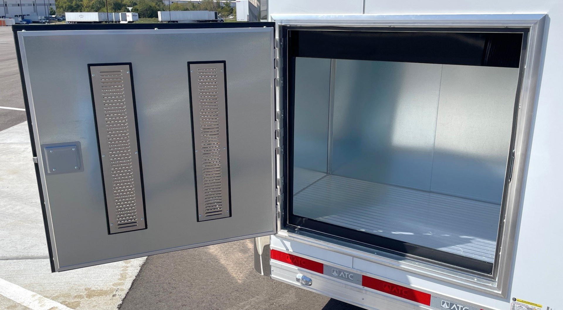 New ATC 28' RoM 500 Aluminum Enclosed Car Hauler/ Race Trailer - White, Extruded Floor, Escape Door, AC