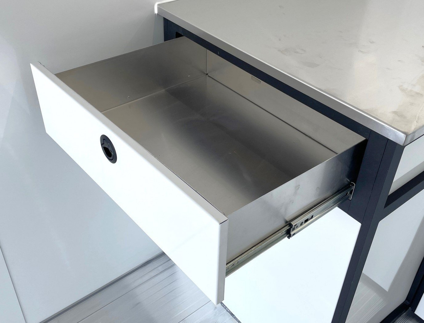 New ATC 28' RoM 500 Aluminum Enclosed Car Hauler/ Race Trailer - White, Extruded Floor, Escape Door, AC