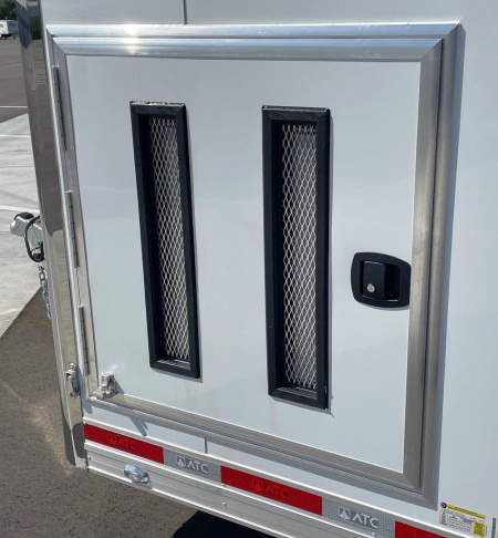 New ATC 28' RoM 500 Aluminum Enclosed Car Hauler/ Race Trailer - White, Extruded Floor, Escape Door, AC