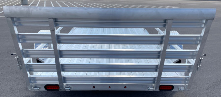 New Cherokee 76"x 10' Aluminum Single Axle Utility Trailer: 3500 GVWR , Ramp Gate