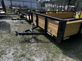 New Sure Trac 7x12 Top Tube Utility 3 Board Sides Utility Trailer