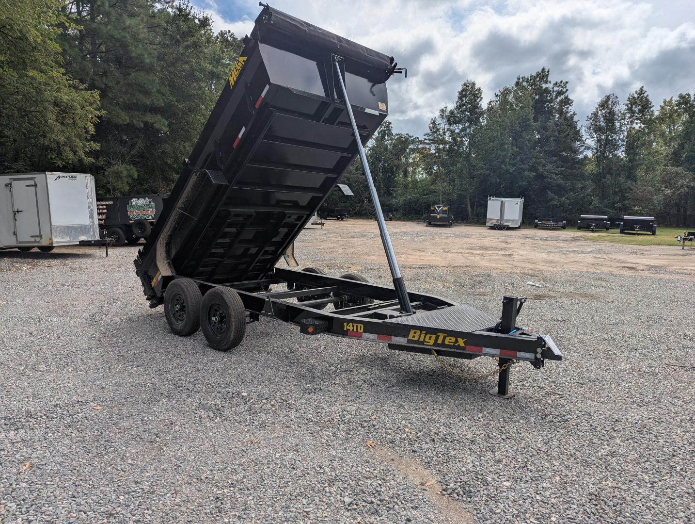 New 2026 Big Tex Trailers 7x14 TD Heavy Duty 15.4K Telescopic Dump w/ Slide-In Ramps Dump Trailer