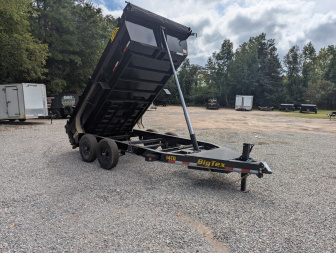 New 2026 Big Tex Trailers 7x14 TD Heavy Duty 15.4K Telescopic Dump w/ Slide-In Ramps Dump Trailer