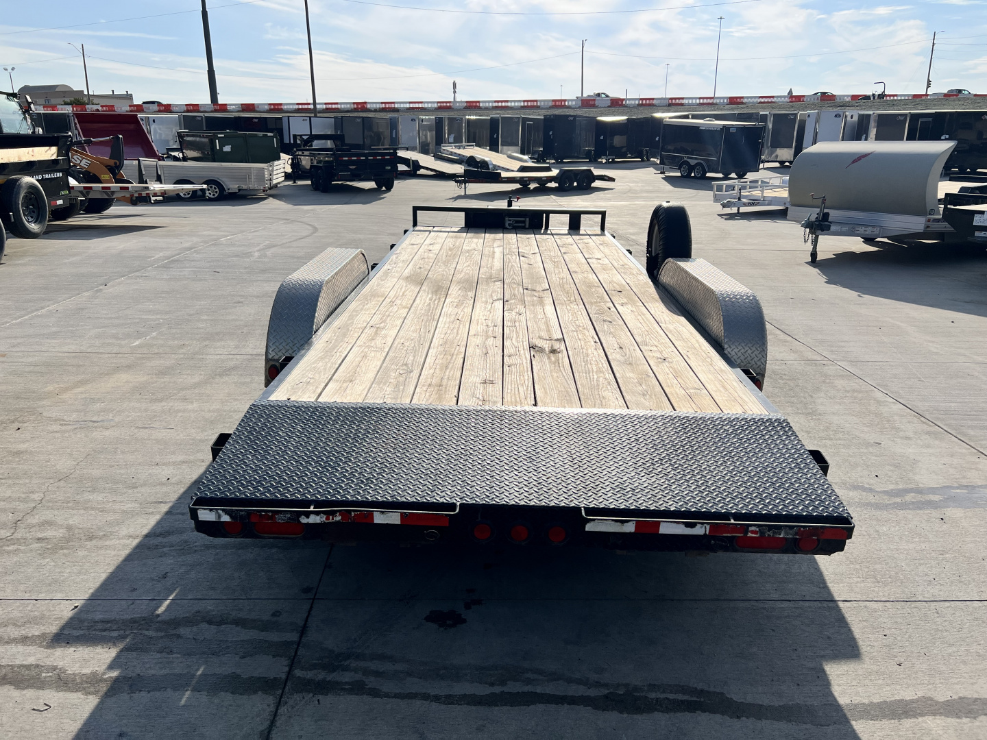 Used 2018 PJ Trailers 20' flat 10K Flatbed Trailer
