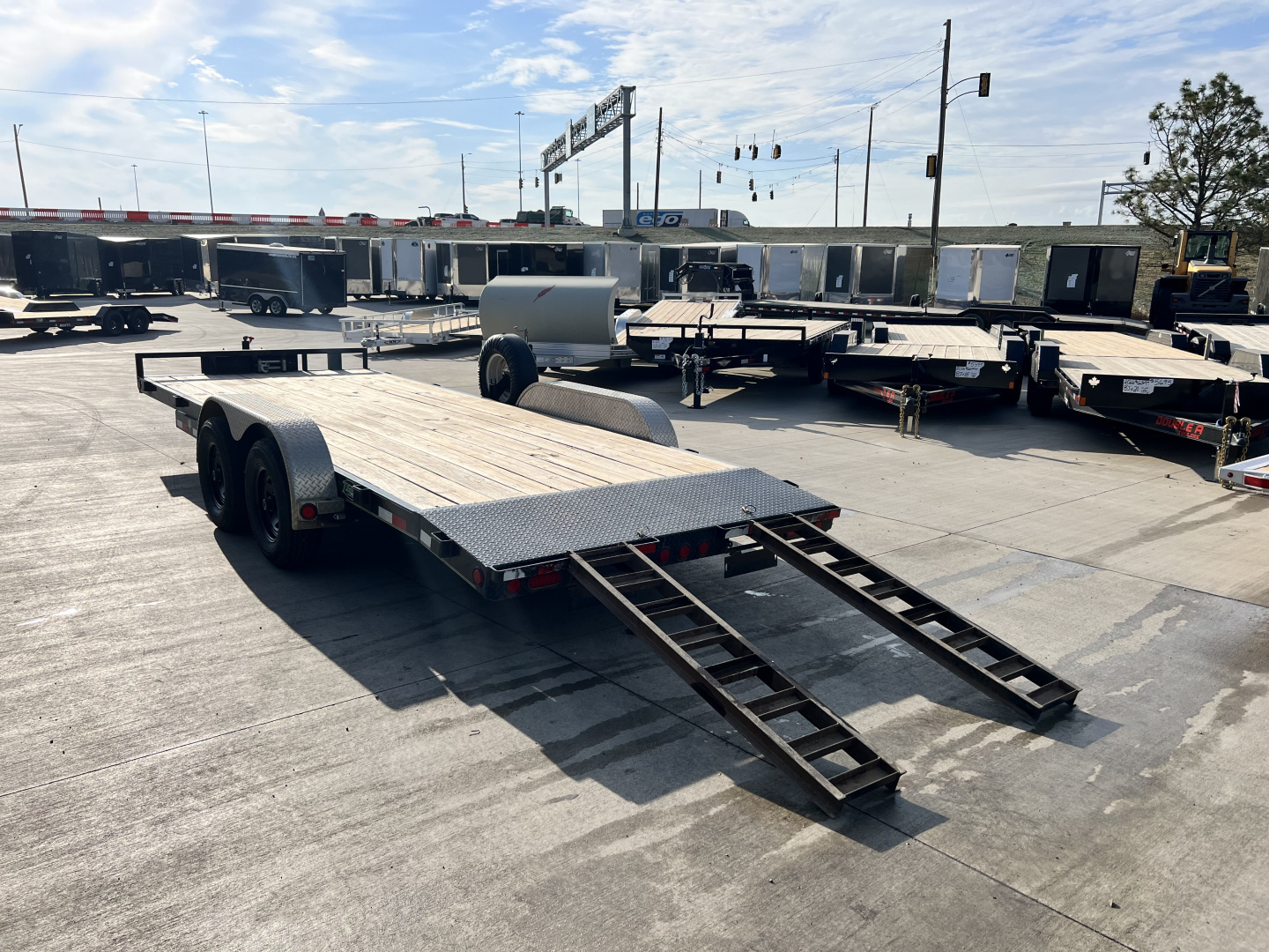 Used 2018 PJ Trailers 20' flat 10K Flatbed Trailer