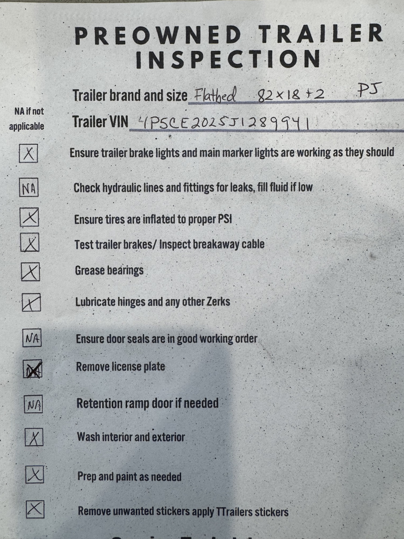 Used 2018 PJ Trailers 20' flat 10K Flatbed Trailer