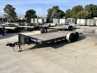 Used 2018 PJ Trailers 20' flat 10K Flatbed Trailer