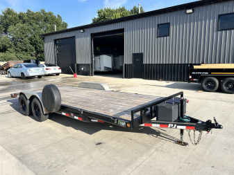Used 2018 PJ Trailers 20' flat 10K Flatbed Trailer