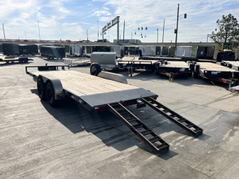 Used 2018 PJ Trailers 20' flat 10K Flatbed Trailer