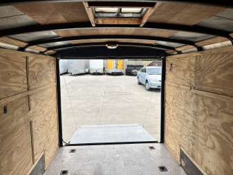 Used 1998 Forest River 7x12 + 2’V Nose Rear Ramp Enclosed Cargo Trailer Treadplate Floor