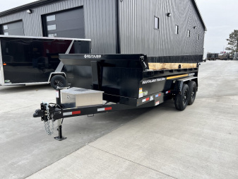 Used Twice 2026 Southland 14ft Low Profile Dump Trailer 2-7000 lb axles =14K with Ramps