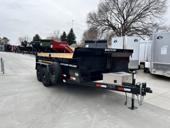 Used Twice 2026 Southland 14ft Low Profile Dump Trailer 2-7000 lb axles =14K with Ramps