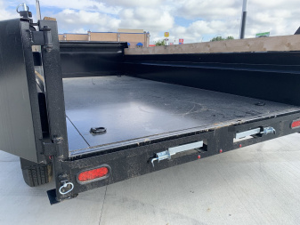 Used Twice 2026 Southland 14ft Low Profile Dump Trailer 2-7000 lb axles =14K with Ramps