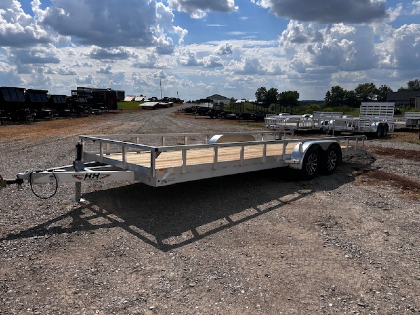 New 2026 H&H Trailers 82X22 ALUMINUM BI-FOLD GATE Utility Trailer