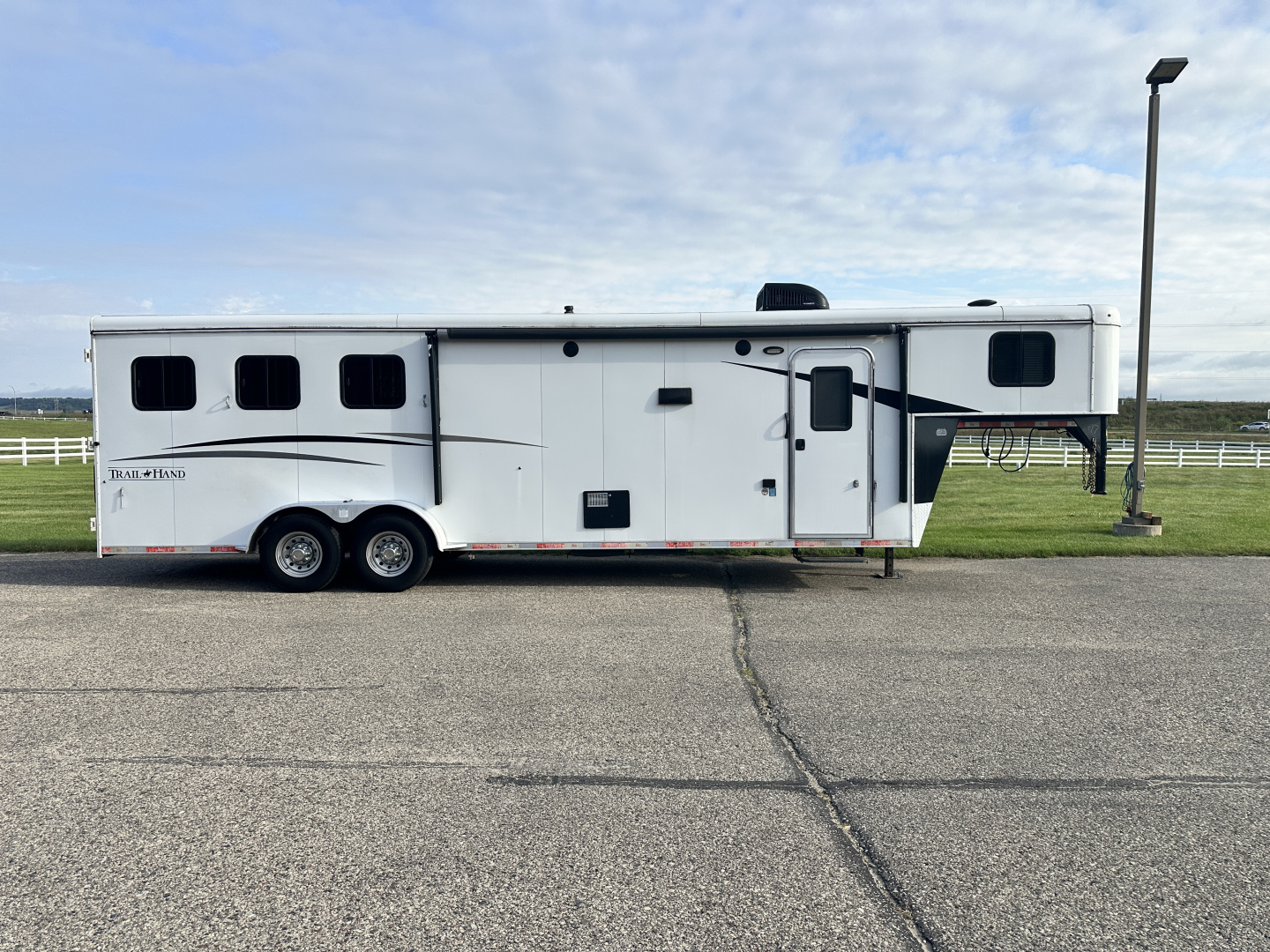 Used 2018 Bison Trailers 3H 10' LQ Trail Hand Horse Trailer