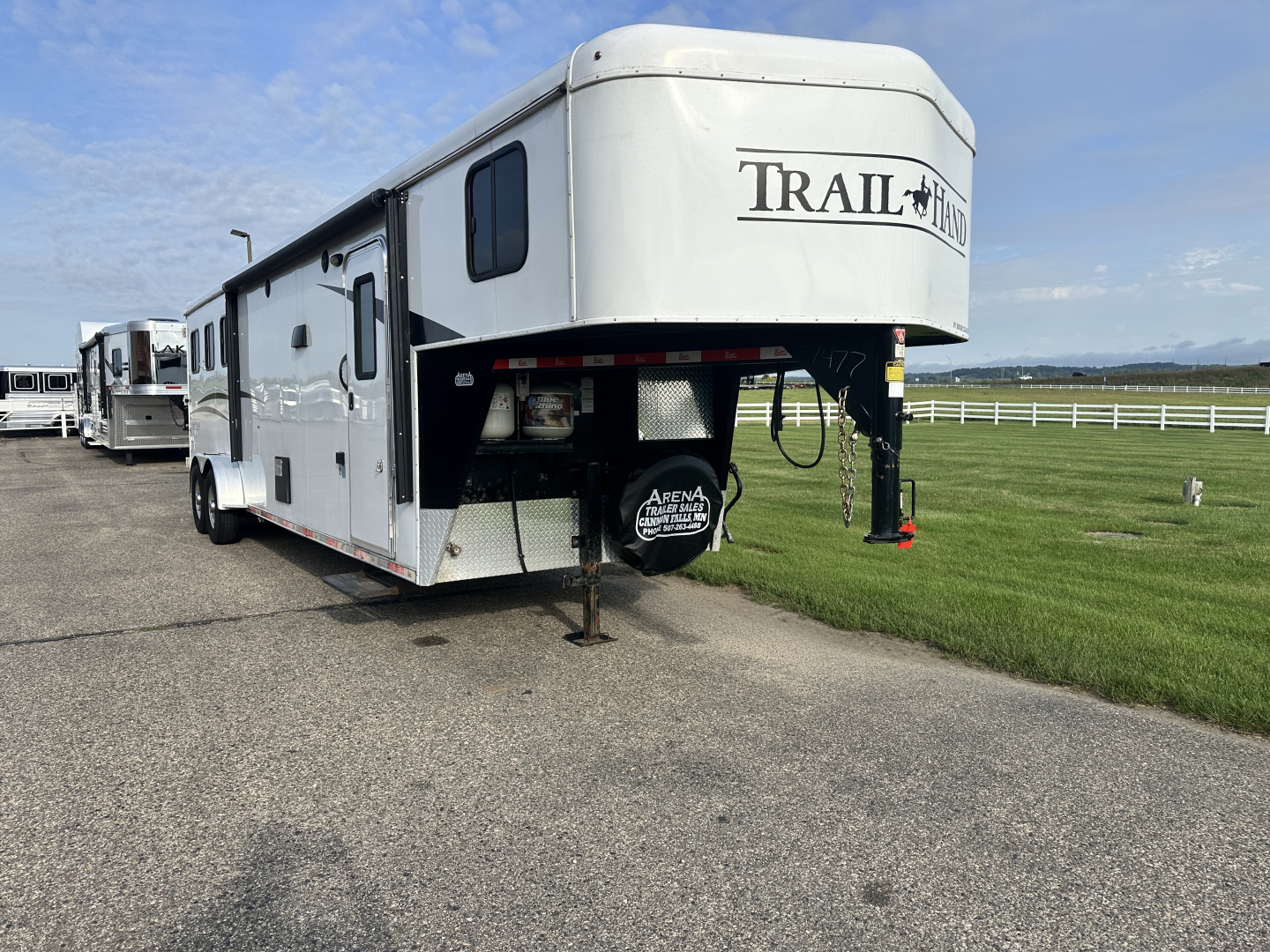 Used 2018 Bison Trailers 3H 10' LQ Trail Hand Horse Trailer