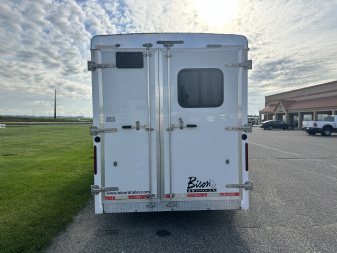 Used 2018 Bison Trailers 3H 10' LQ Trail Hand Horse Trailer