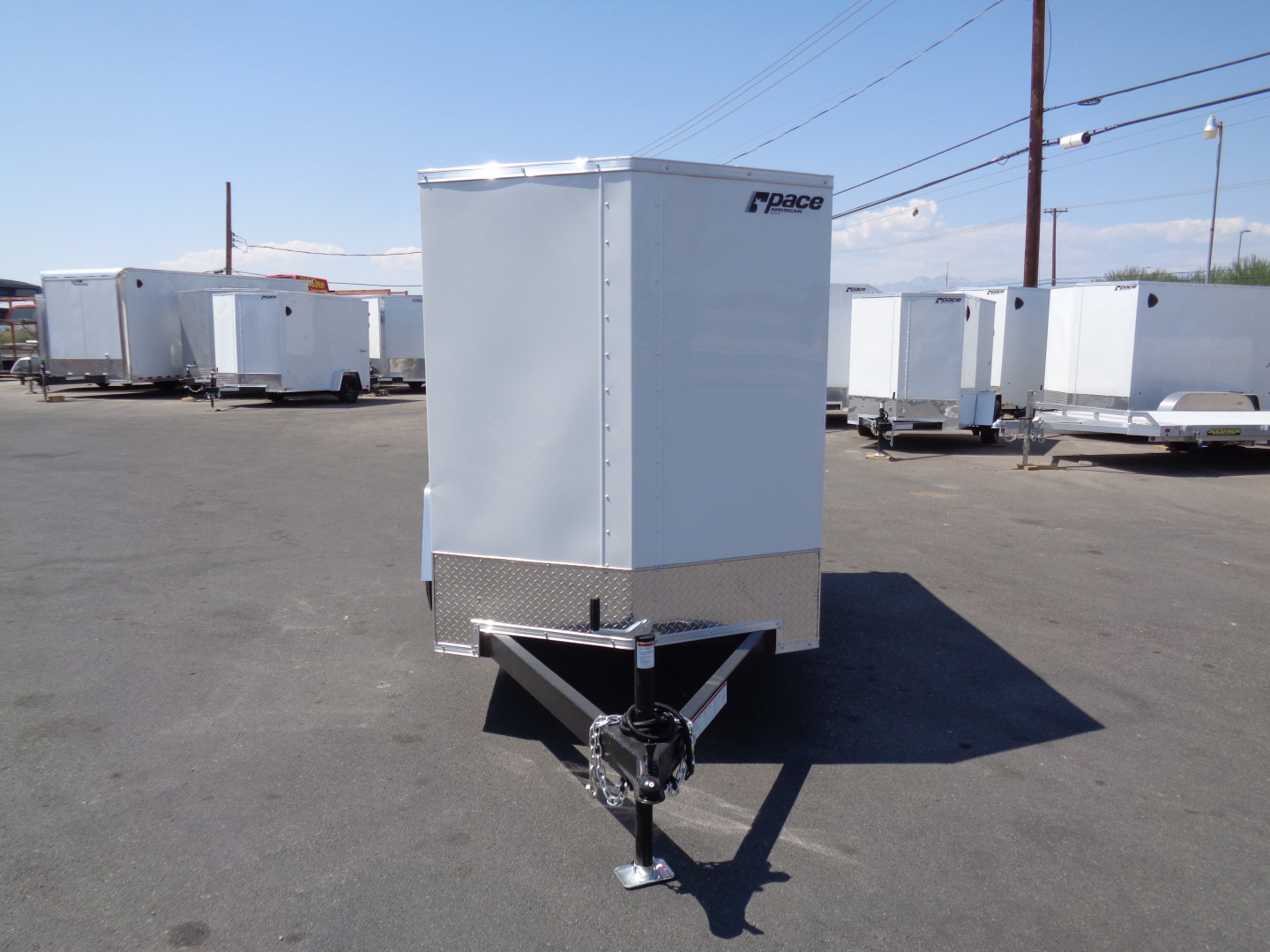 New 2026 Pace American * Out Back DLX * 5x8 V-Nose Single Axel Cargo Trailer w/ Rear Ramp Door