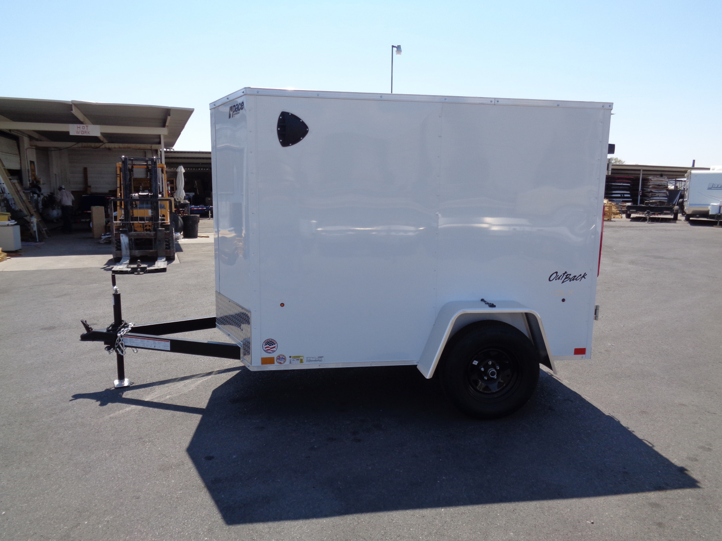 New 2026 Pace American * Out Back DLX * 5x8 V-Nose Single Axel Cargo Trailer w/ Rear Ramp Door