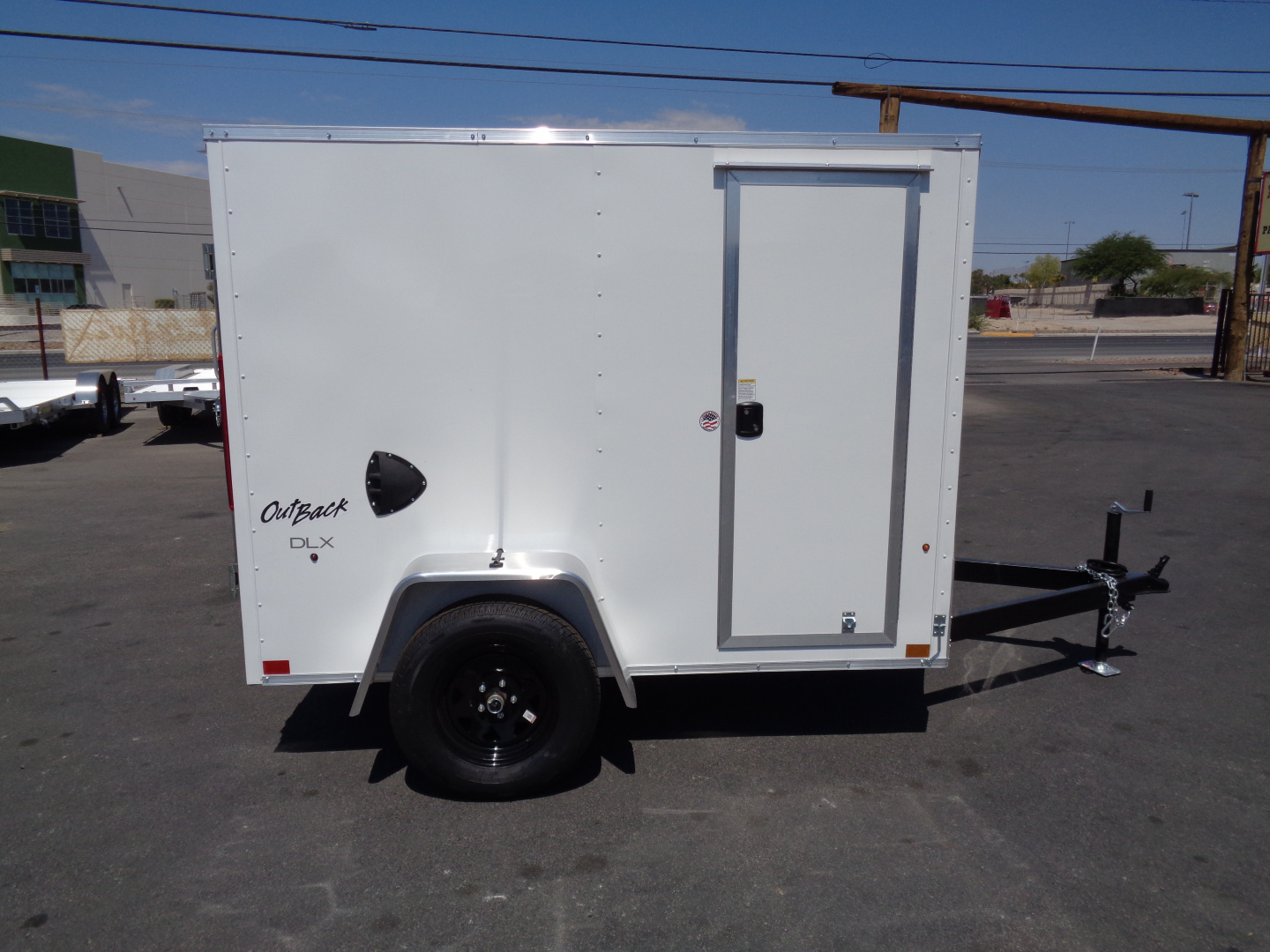 New 2026 Pace American * Out Back DLX * 5x8 V-Nose Single Axel Cargo Trailer w/ Rear Ramp Door