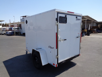 New 2026 Pace American * Out Back DLX * 5x8 V-Nose Single Axel Cargo Trailer w/ Rear Ramp Door