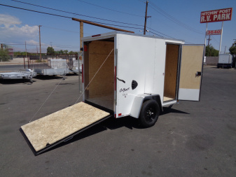 New 2026 Pace American * Out Back DLX * 5x8 V-Nose Single Axel Cargo Trailer w/ Rear Ramp Door