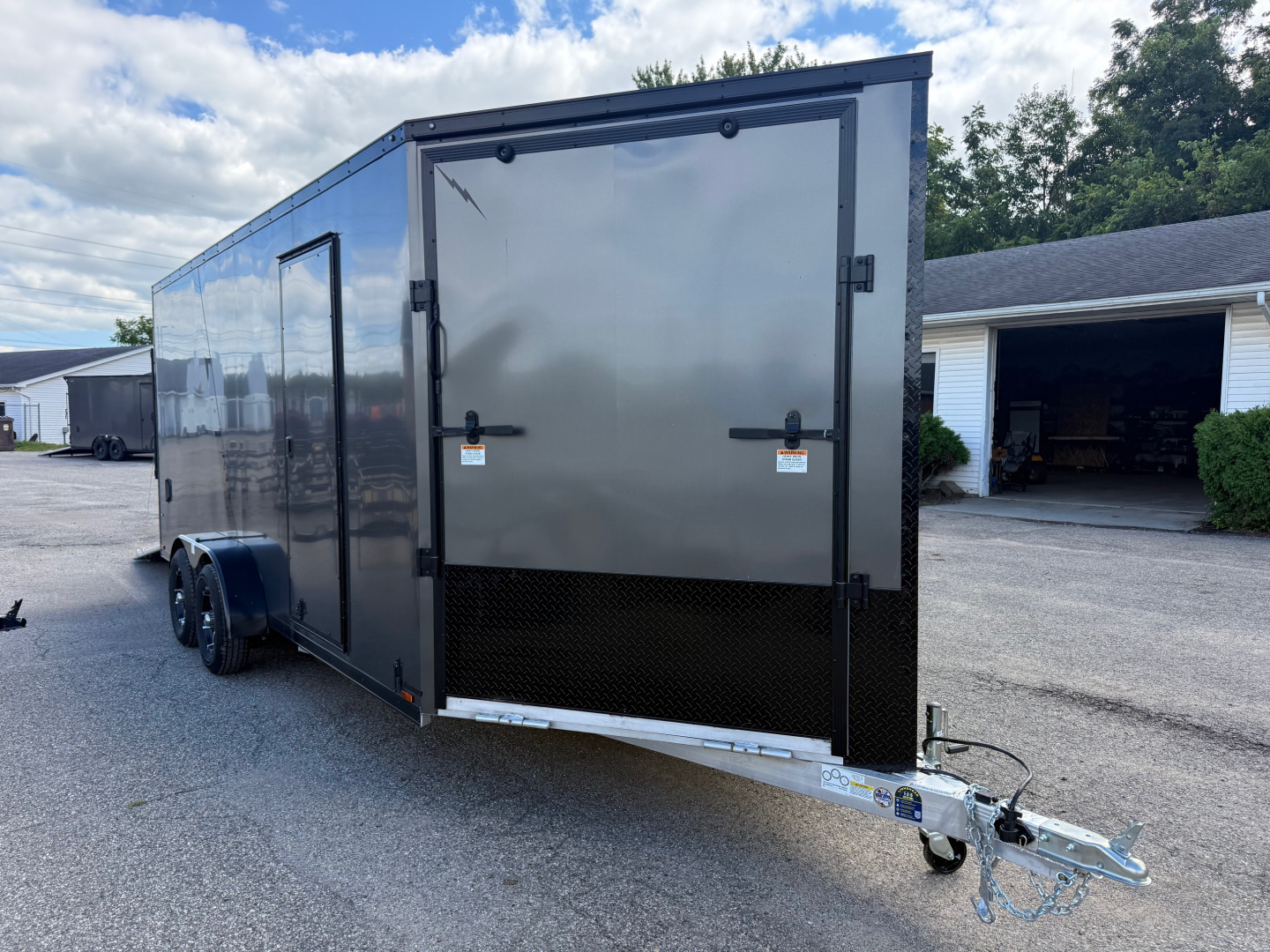 New 7 x 23 All Aluminum 3 Place Enclosed Lighting 2025 Trailer with 7ft interior - upgraded options