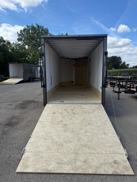 New 7 x 23 All Aluminum 3 Place Enclosed Lighting 2025 Trailer with 7ft interior - upgraded options