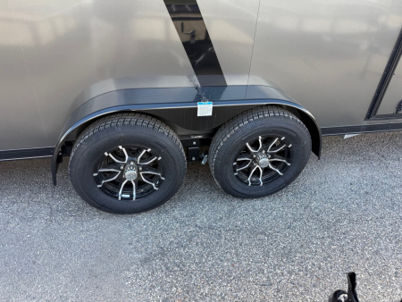 New 7 x 23 All Aluminum 3 Place Enclosed Lighting 2025 Trailer with 7ft interior - upgraded options