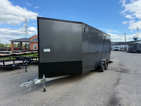 New 7 x 23 All Aluminum 3 Place Enclosed Lighting 2025 Trailer with 7ft interior - upgraded options