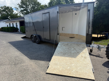 New 7 x 23 All Aluminum 3 Place Enclosed Lighting 2025 Trailer with 7ft interior - upgraded options