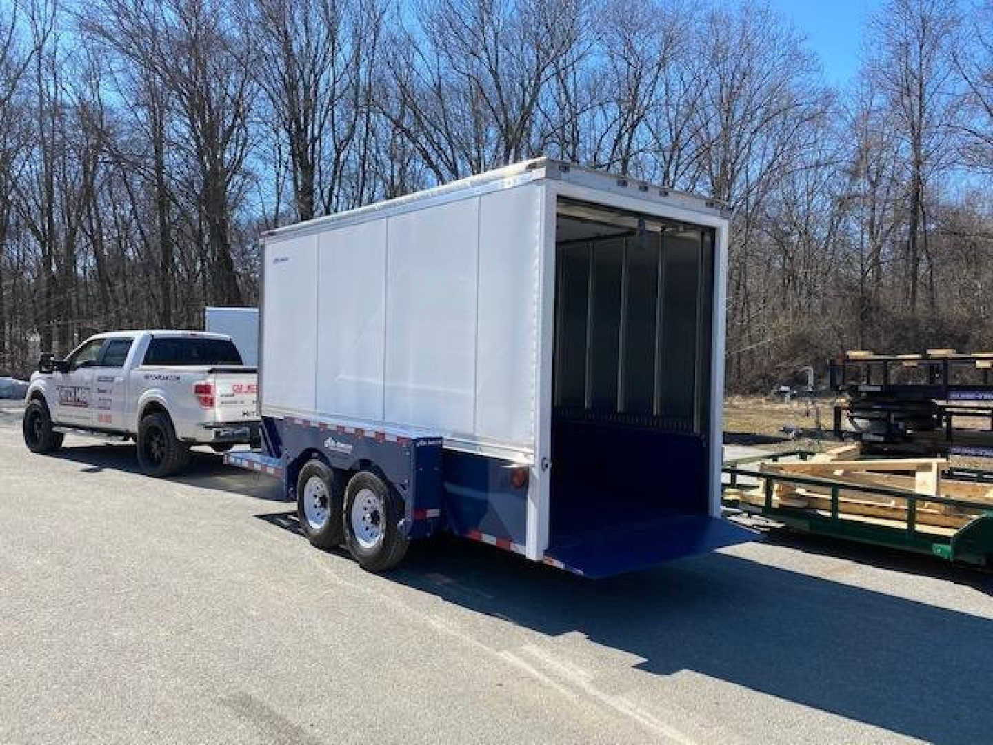 New 6'3" x 15'9" Air-Tow E16-XL Enclosed Drop Deck Equipment Trailer 14k**BLACK