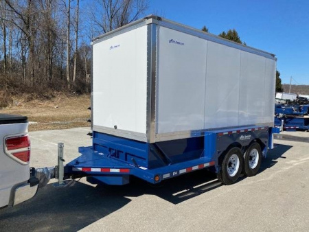 New 6'3  x 15'9  Air-Tow E16-XL Enclosed Drop Deck Equipment Trailer 14k**BLACK