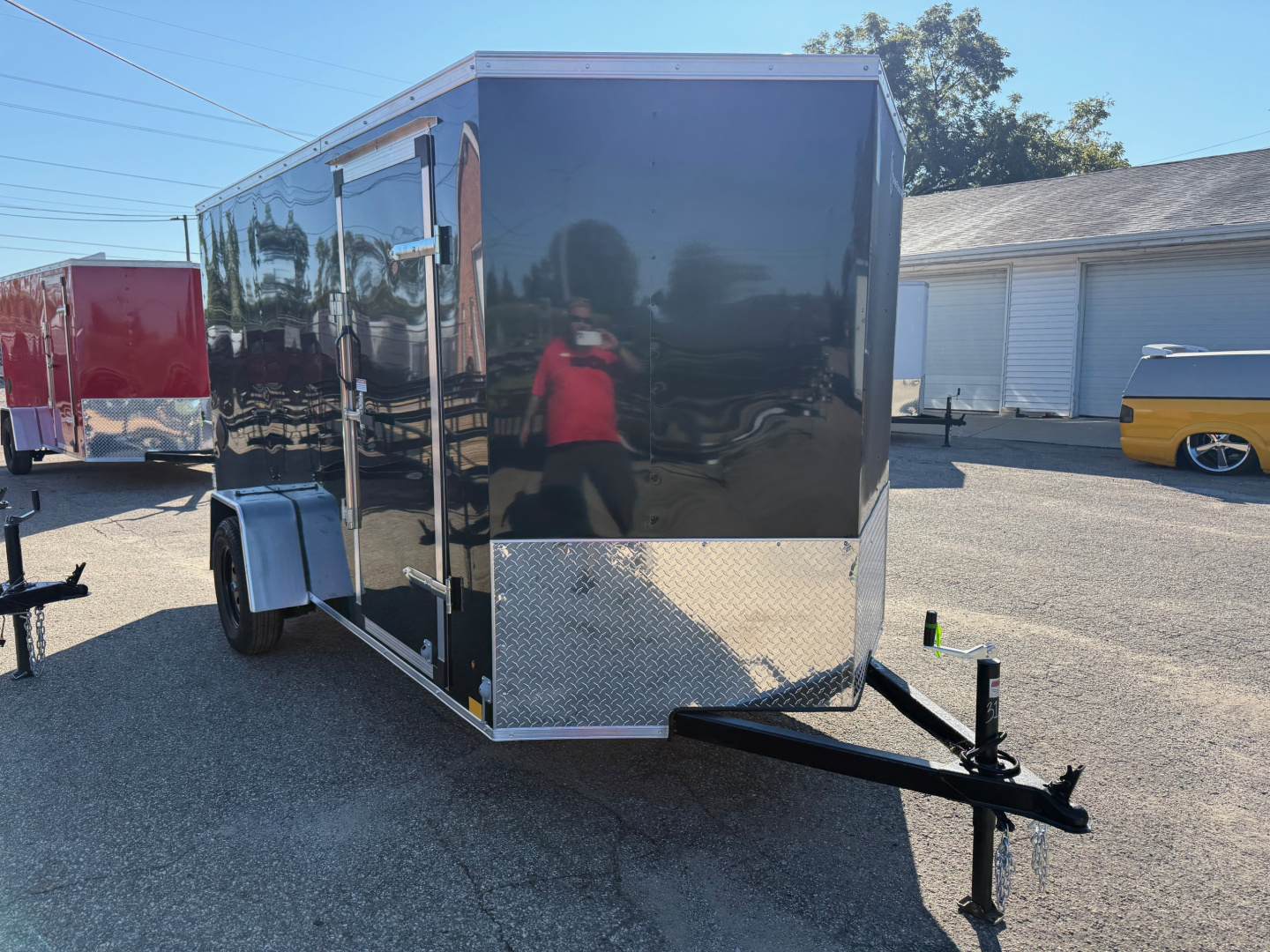 New 2025 6 x 12 Enclosed Cross Trailers Beta Cargo / Enclosed Trailer With Spare Tire and Ramp Door