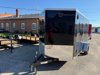 New 2025 6 x 12 Enclosed Cross Trailers Beta Cargo / Enclosed Trailer With Spare Tire and Ramp Door