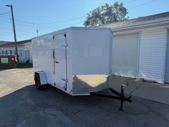 New 2025 6 x 12 Enclosed Cross Trailers Beta Cargo / Enclosed Trailer With Spare Tire and Ramp Door
