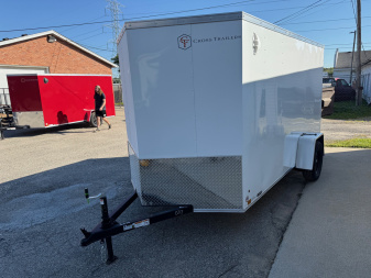 New 2025 6 x 12 Enclosed Cross Trailers Beta Cargo / Enclosed Trailer With Spare Tire and Ramp Door
