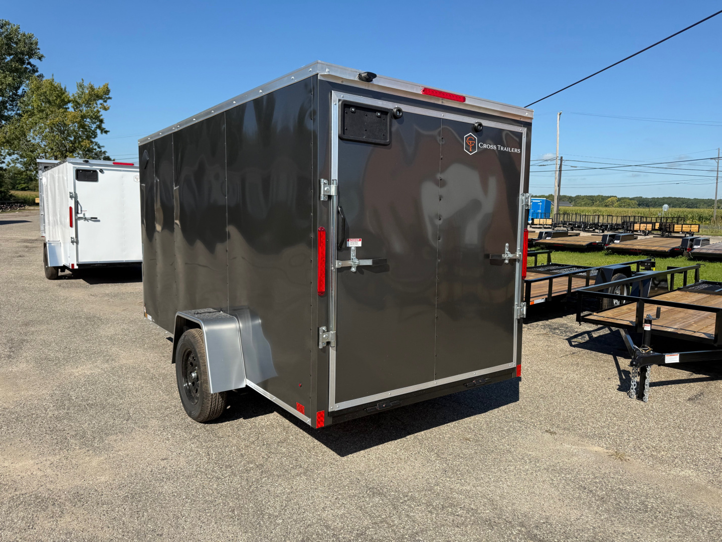 New 2025 6 x 12 Enclosed Cross Trailers Beta Cargo / Enclosed Trailer With Spare Tire and Ramp Door