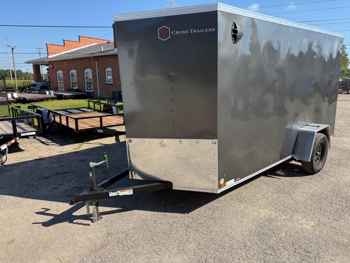 New 2025 6 x 12 Enclosed Cross Trailers Beta Cargo / Enclosed Trailer With Spare Tire and Ramp Door