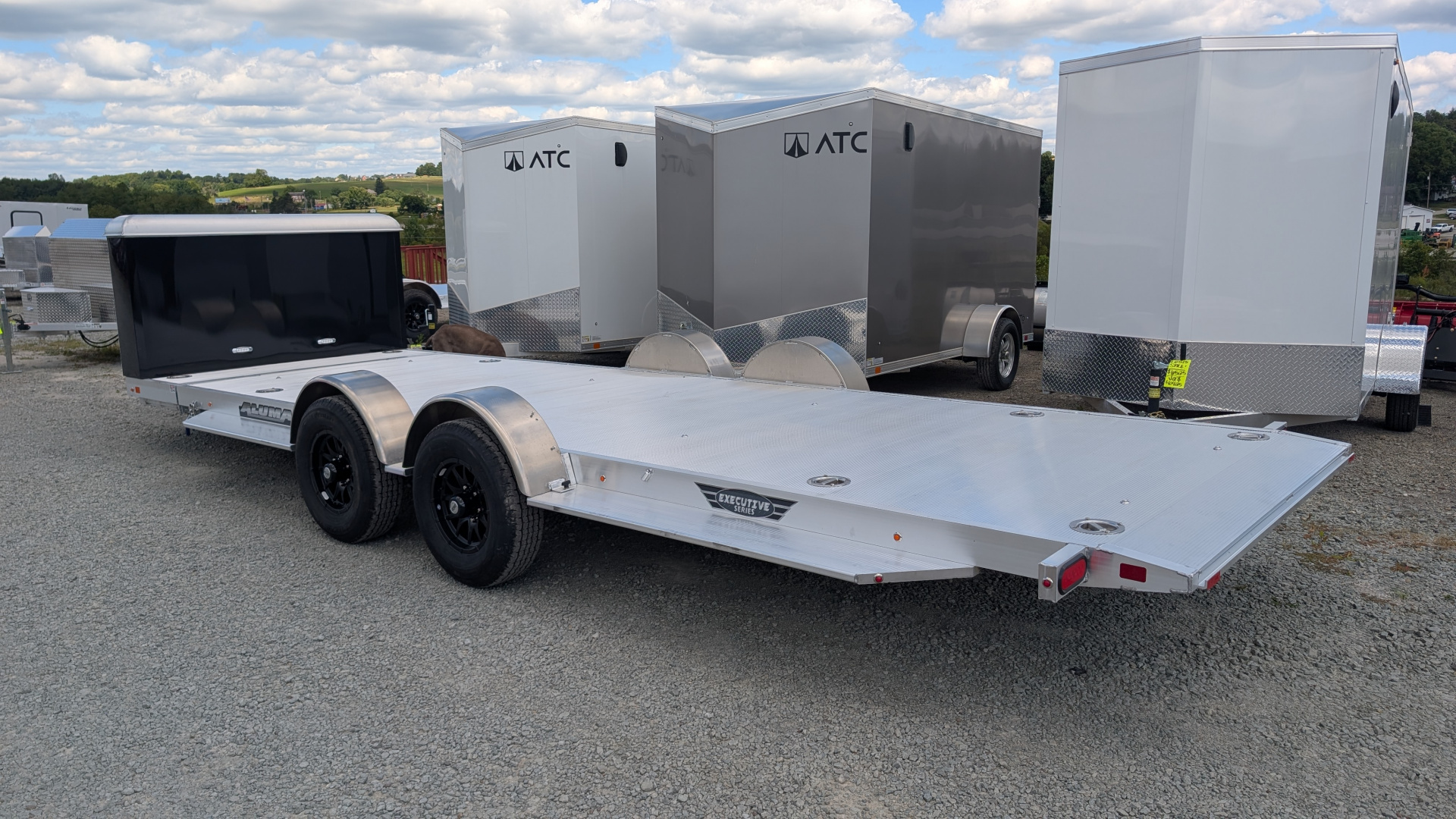 New 2026 Aluma 20' (20" Stationary + 20' Tilt) HD XL Executive Tilt Trailer w/ Cargo Box