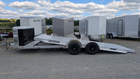 New 2026 Aluma 20' (20" Stationary + 20' Tilt) HD XL Executive Tilt Trailer w/ Cargo Box