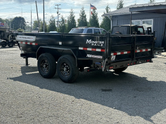 New 2026 PJ Trailers 83" x 14' Low-Pro Telescopic (DT1) 14K GVWR Dump Trailer