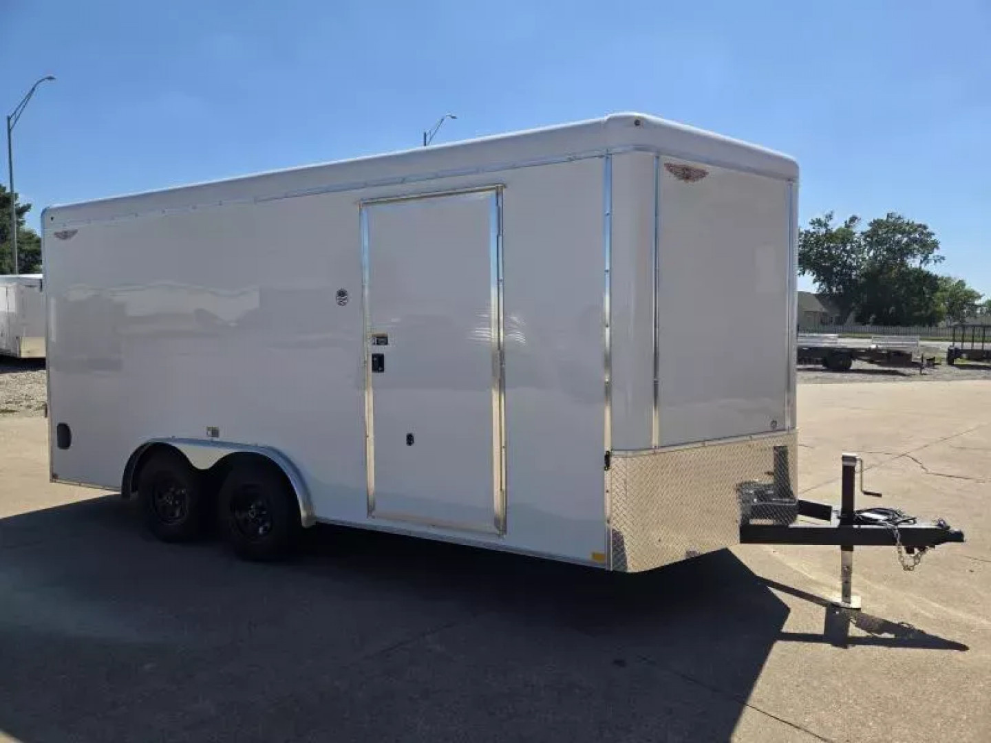 New 2025 H and H Trailer 8x16 HH Series Round Top V-Nose Enclosed Cargo Trailer  7K Tandem
