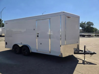 New 2025 H and H Trailer 8x16 HH Series Round Top V-Nose Enclosed Cargo Trailer  7K Tandem
