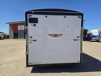 New 2025 H and H Trailer 8x16 HH Series Round Top V-Nose Enclosed Cargo Trailer  7K Tandem