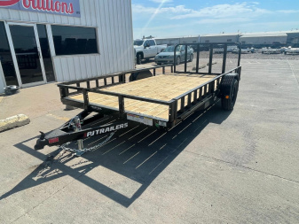 New 2026 PJ Trailers 83" X 14' 5,200 LB Axle With ATV Ramps Utility Trailer