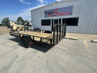 New 2026 PJ Trailer 14' x 83" With ATV Ramps Utility Trailer U8141