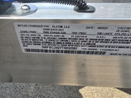 New 2026 ALCOM 8.5x24 XLT 10k GVWR-4x4 side door Cargo / Enclosed Trailer