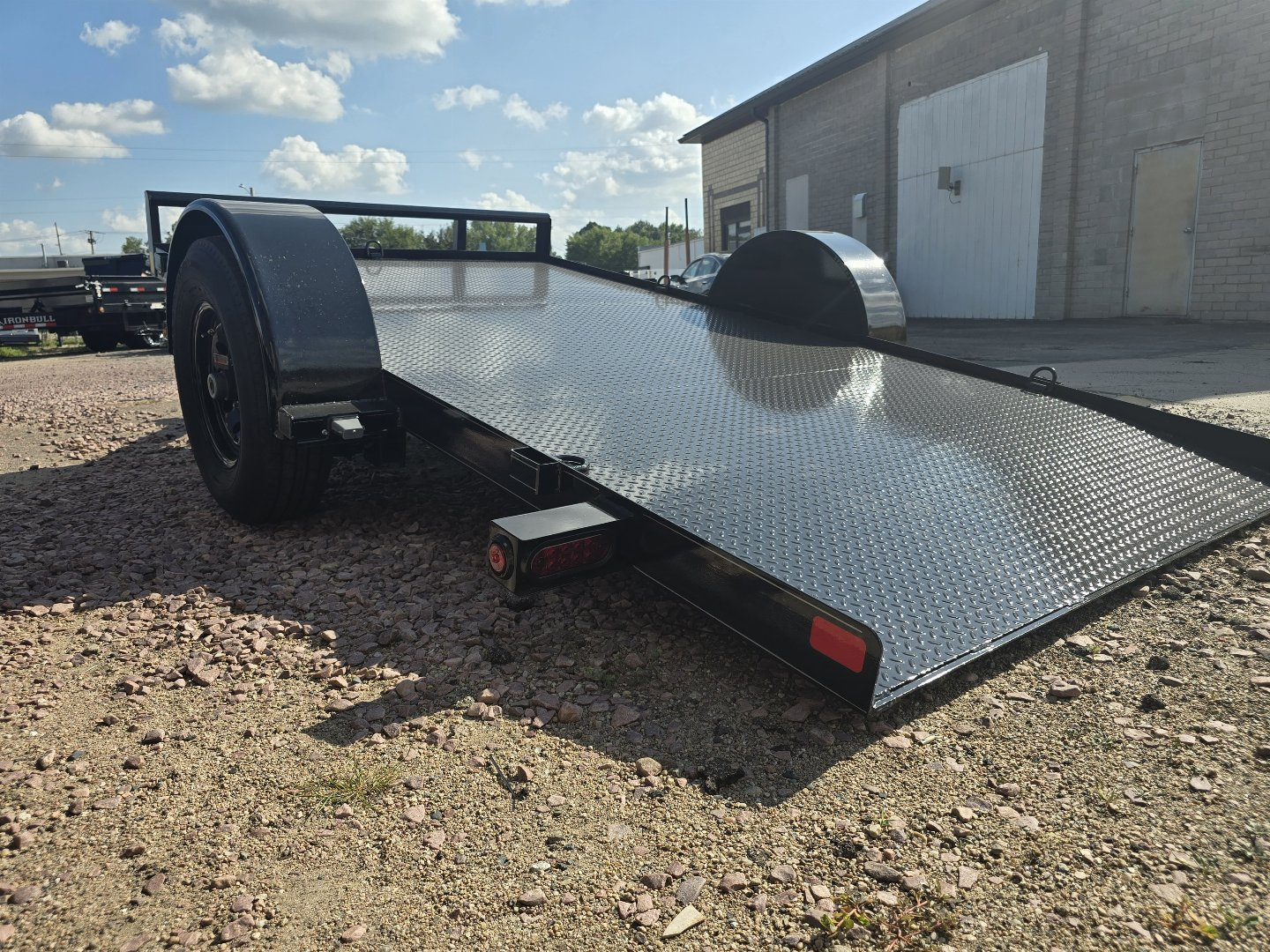 New 2026 BUCK DANDY 77"x12' Scissor Tilt-Steel Floor- 7k GVWR Flatbed Trailer