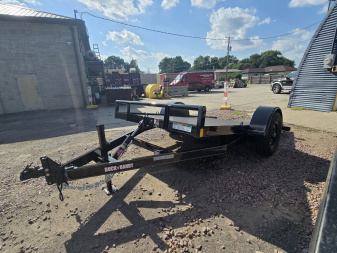 New 2026 BUCK DANDY 77"x12' Scissor Tilt-Steel Floor- 7k GVWR Flatbed Trailer